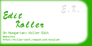 edit koller business card